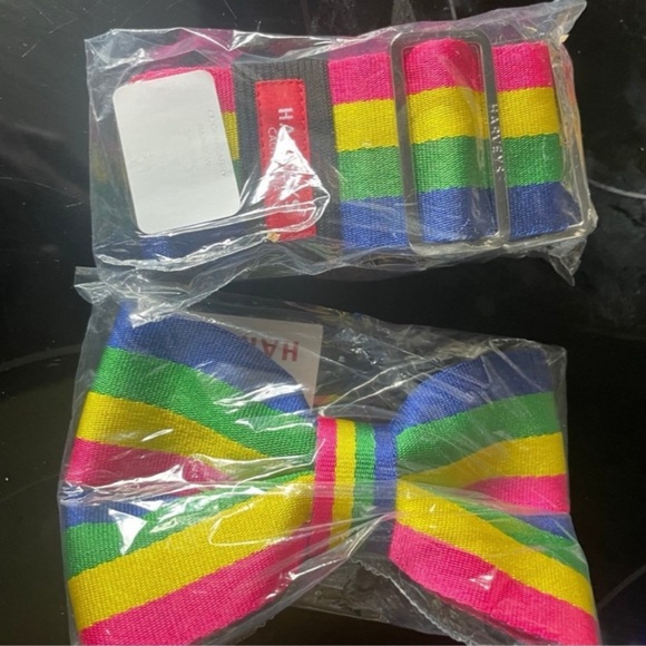 Harvey’s Seatbelt Handbags - Harvey’s Seatbelt Rainbow 🌈 CNC And Bow NIP HTF